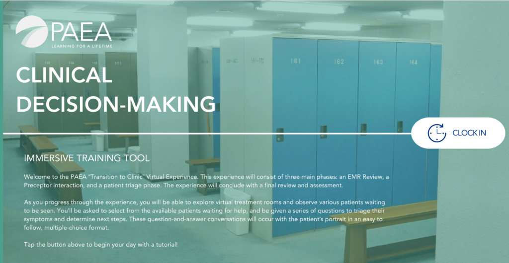 VR Module Welcome Screen